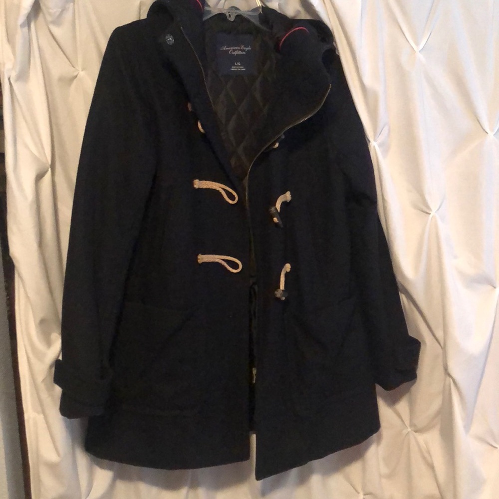 Heavy hooded coat